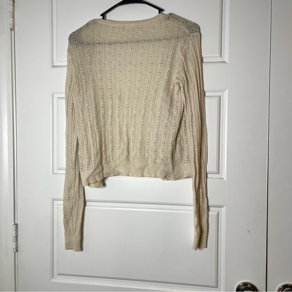 John Galt Silver Shannon Pointelle Cardigan - Picture 5 of 6